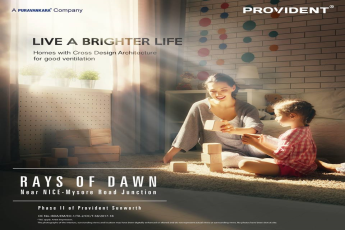 Live in homes with cross design architecture for good ventilation at Provident Rays Of Dawn in Bangalore